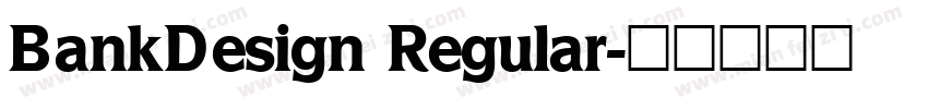 BankDesign Regular字体转换